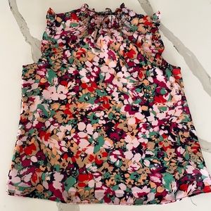 Jcrew sleeveless floral print blouse